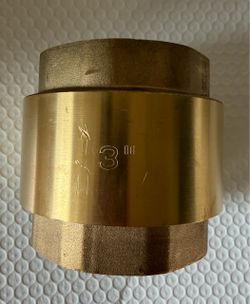 3" Brass In-Line Spring Check Valve - 200WOG