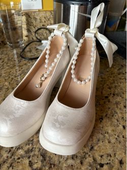 White Laced Heels