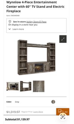 Tv entertainment with fire place