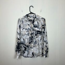 Calvin Klein Floral Frint Blouse Sz S
