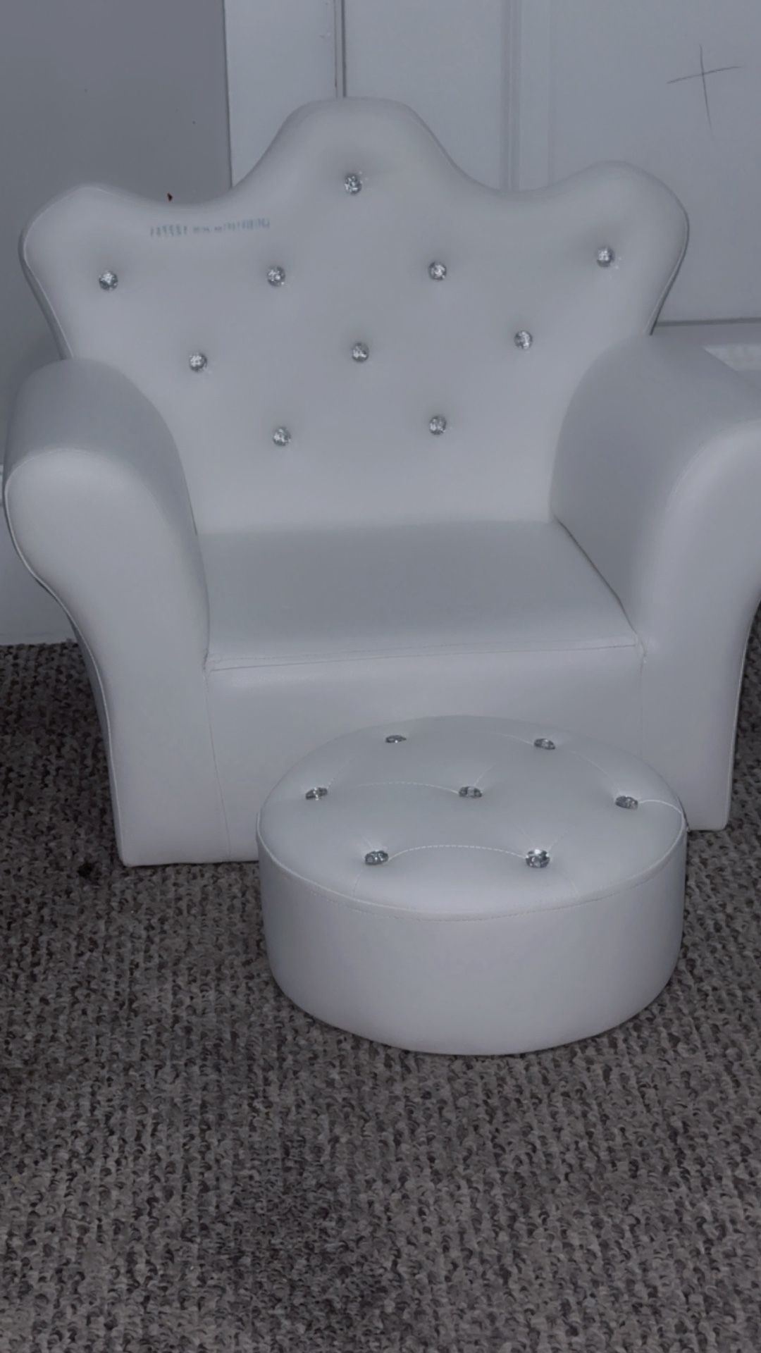 Kids White Sofa Chair Set 