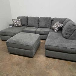 New Plush Gray Sectional