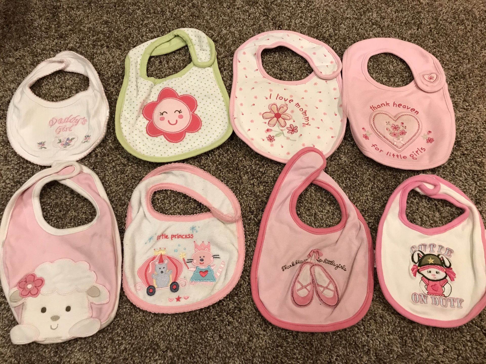 Baby Girls bib lot