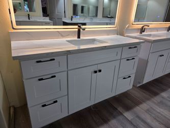 60"solid wood bathroom vanity