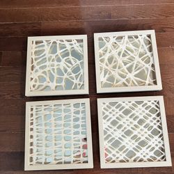 3D Art Wall Decorations 4 Pieces