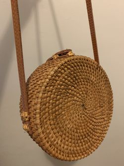 Urban Outfitters Woven Round Rattan Bag