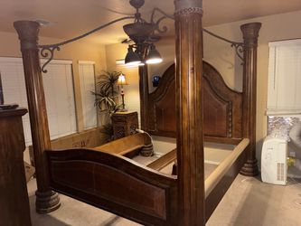 King Four-Poster Canopy Bed Frame