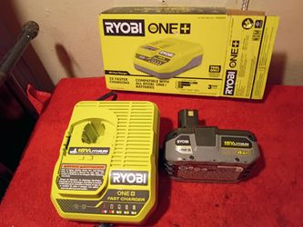 18 volt Ryobi battery and fast charger $100 fijo