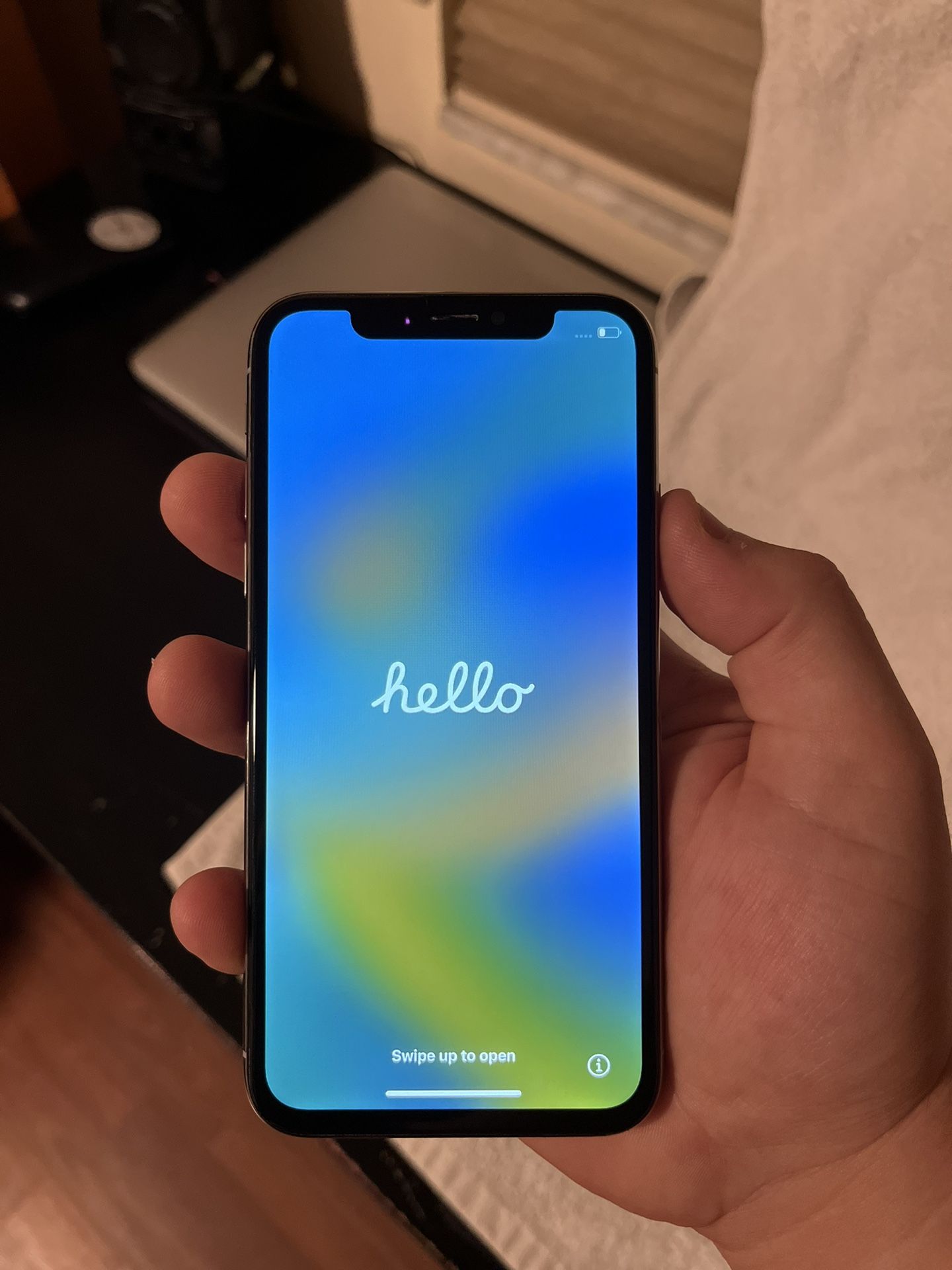 iPhone X 64GB (UNLOCKED) Chrome Sides With Black Back glass