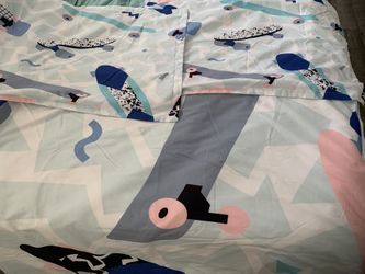 80’s Skateboard Full Size Duvet And Shams