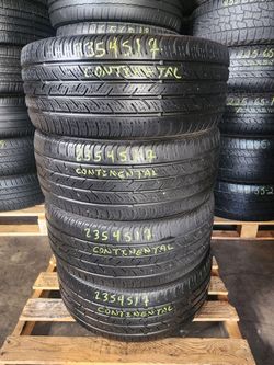 235 45R 17 CONTINENTAL PRO CONTACT TIRES 2354517 USED TIRES (SET) MOUNT BALANCE INCLUDED