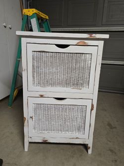 Solid Wood File Cabinet rustic farm country style 2 drawer