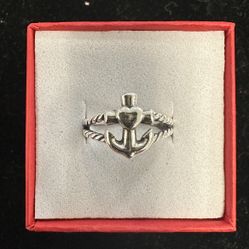 James Avery Retired “Anchor Hope & Love” Ring 