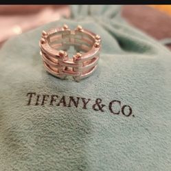 Tiffany & Co. Jewelry | 18K Gold And Sterling Gatelink Ring Size 63/4