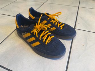 Japan Exclusives Indigo & Yellow Adidas Handball Shoes 9.5 Mens