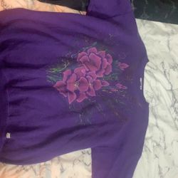 Lee Purple Cotton Sweatshirt