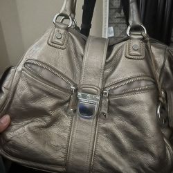 Michael Kors Gold Leather Satchel