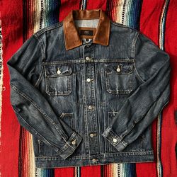 Frye Denim And Leather Jacket 