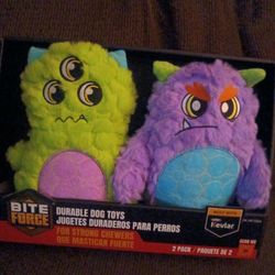 Bite Force Monster Plush Dog Toy -2 Pack