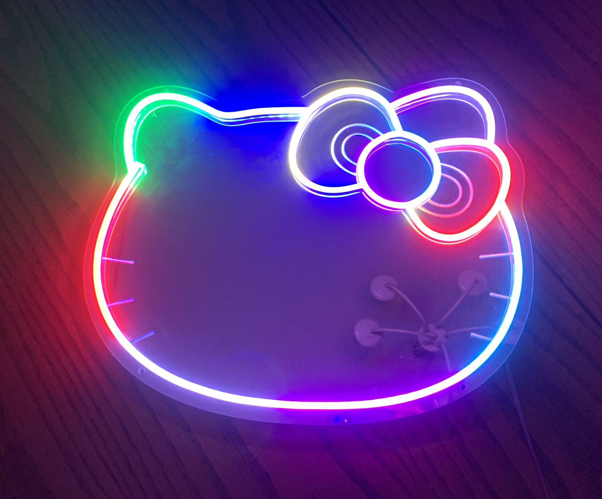 Hello kitty vanity mirror with neon lights
