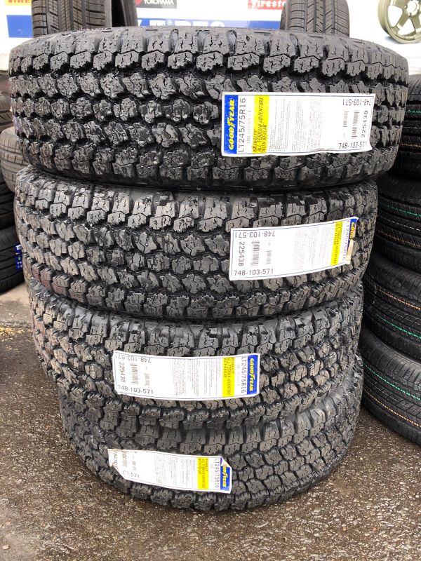 LT 245/75/16 Goodyear set of 4 NEW tires 695+ tax for 4 ( special low
