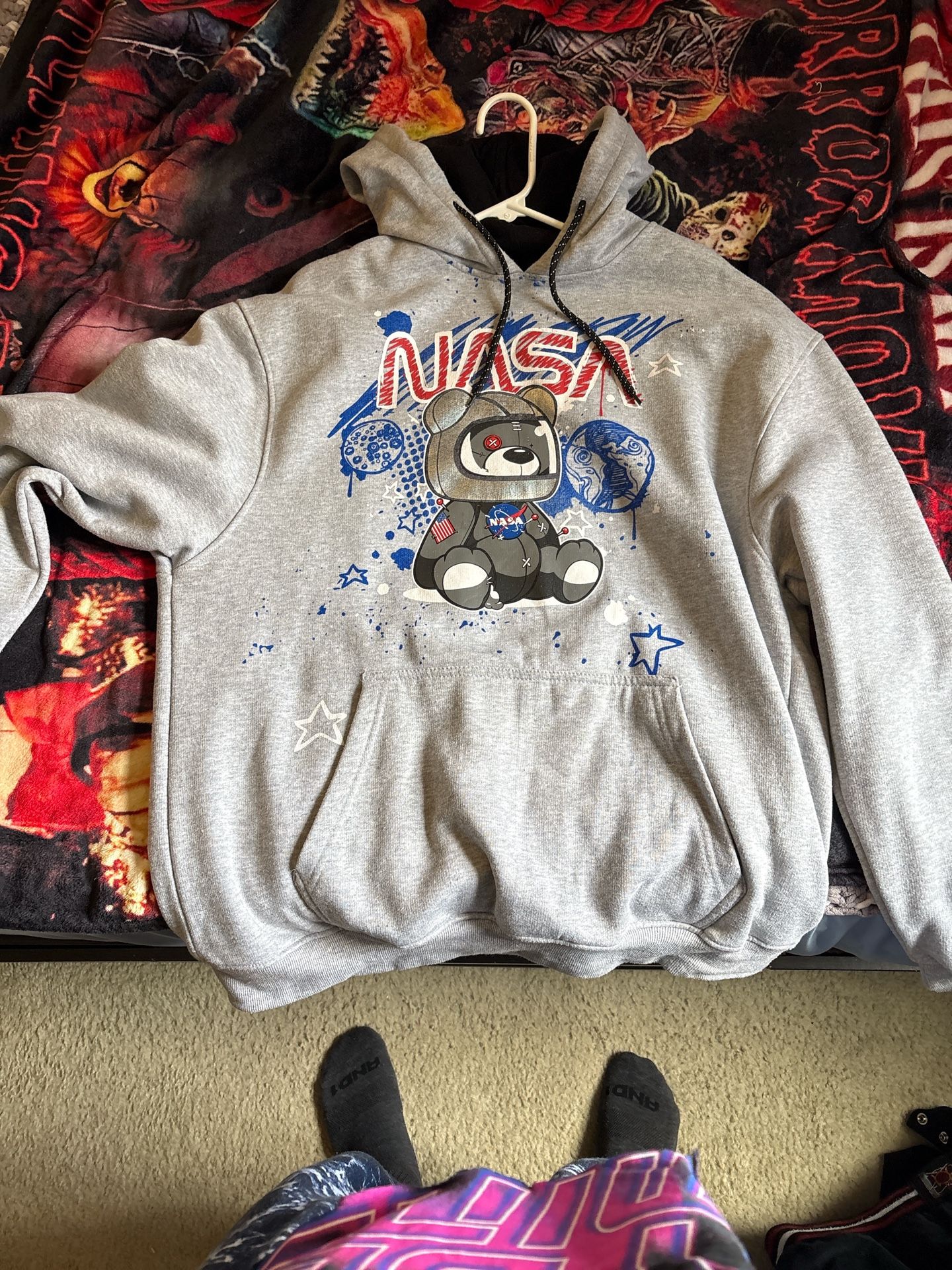 Grey WhiteTag NASA hoodie.