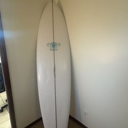 7’2” Larry Mabile Mid Length Surfboard 