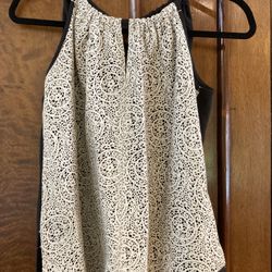 Italian Leather Sleevless Dress Top