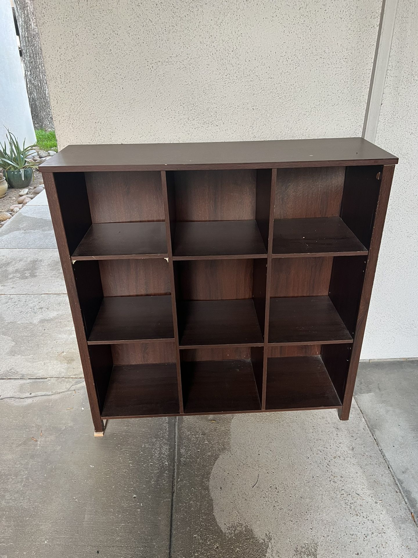 Cherry Wood 9 Cube Storage Organizer