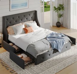 Wayfair Queen Storage Bed Frame w/ 4 Drawers – $220 OBO