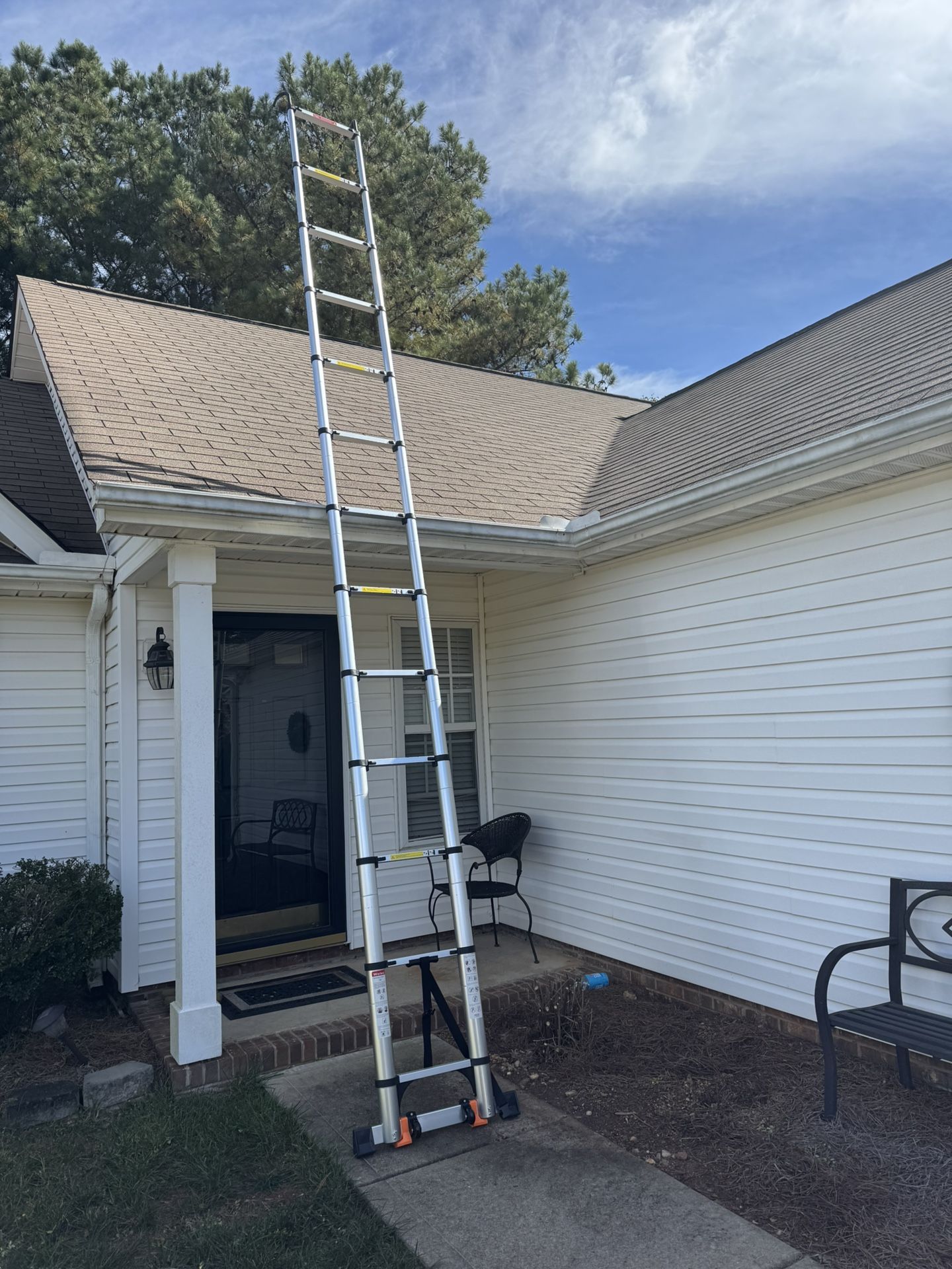 Wolec 16.5 FT Telescoping Ladder with Hooks, Adjustable Multi-Purpose Collapsible Extension with Stabilizers & Wheels, Heavy Duty 330 lbs Max Capacity