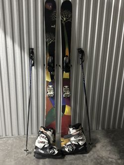 Line Skis Sir Francis Bacon Skis 2011 With the sticks and body suit and boots