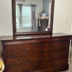 Set De Tocador Con Mesa De Noche Y Mueble De Ropa