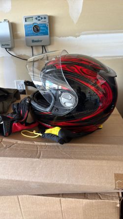 Motorcycle Helmet & Gloves