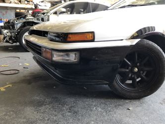 Ae86 Kouki f&r bumper oem replica full fiberglass w oem fg replica bracket