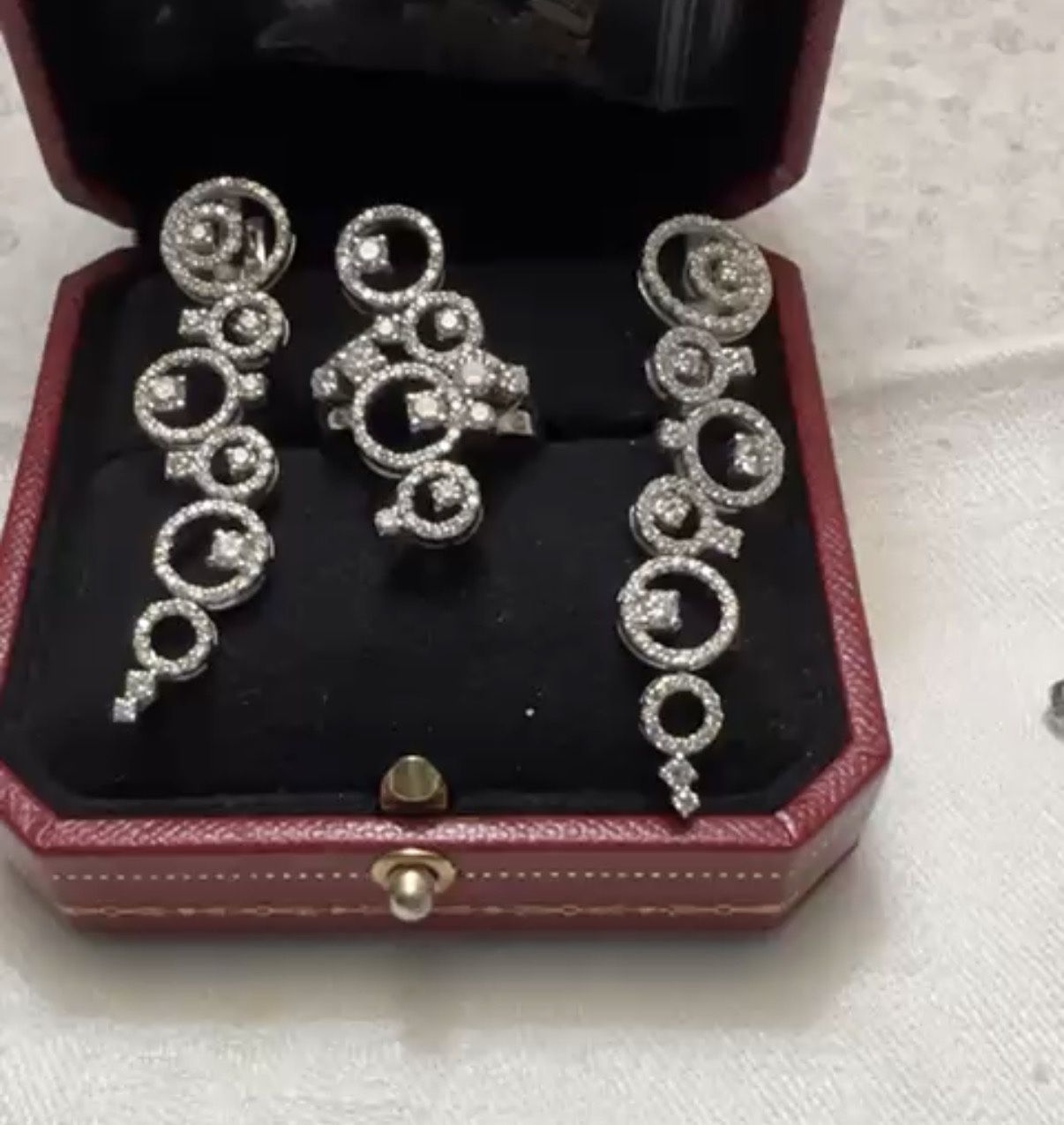 π Wedding Set. White Italian Gold 18K (750) with diamonds π