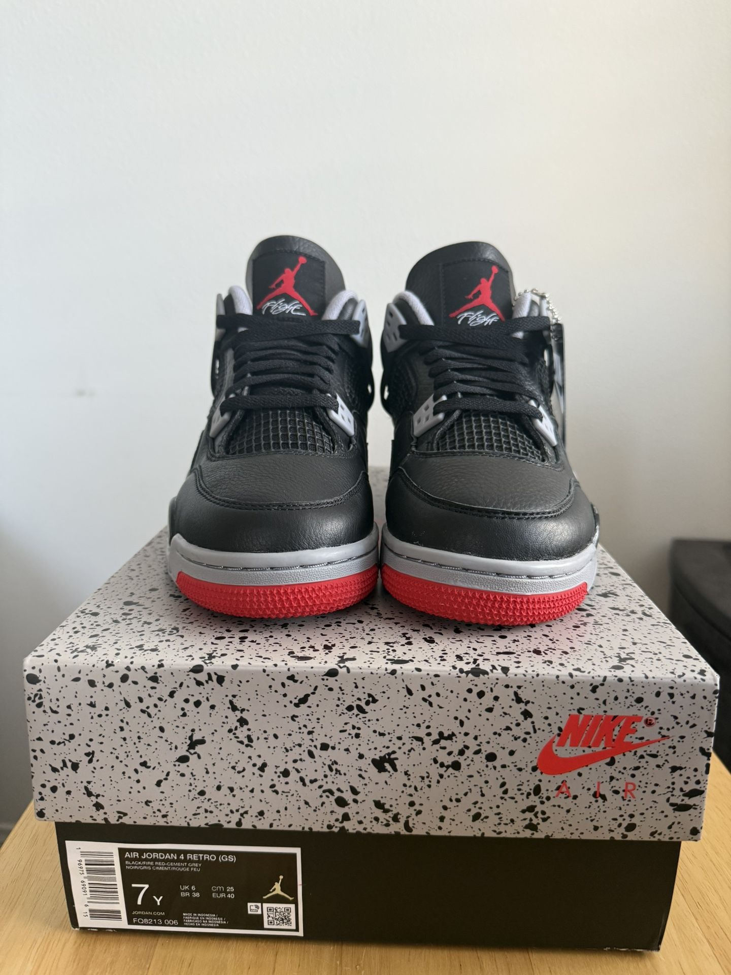 Nike Air Jordan 4 Retro Bred Reimagined DS 7Y