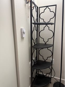 Black Corner Shelf / Display Rack – Great Condition