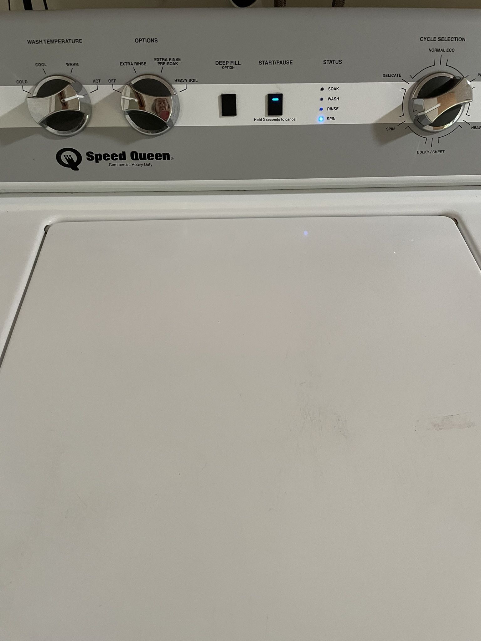 Like New Speed Queen Top Load Commercial Washer For Very Dirty Work Play Clothes Towels Sheets No Tangles!