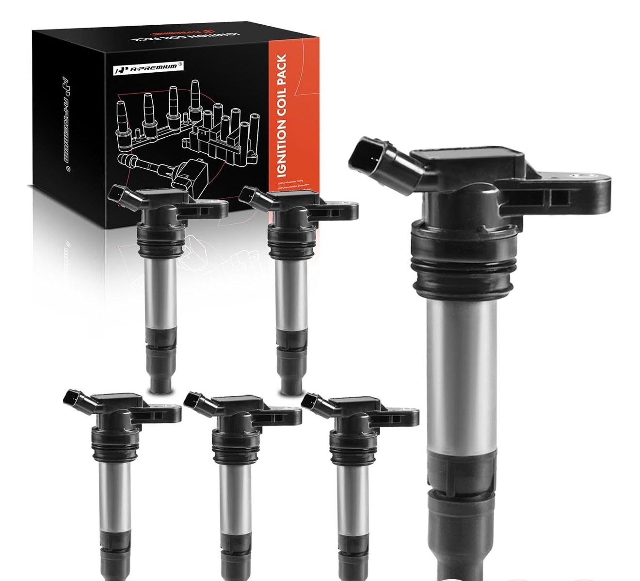 A-Premium 6PCS Ignition Coil Packs Compat Vehicles -