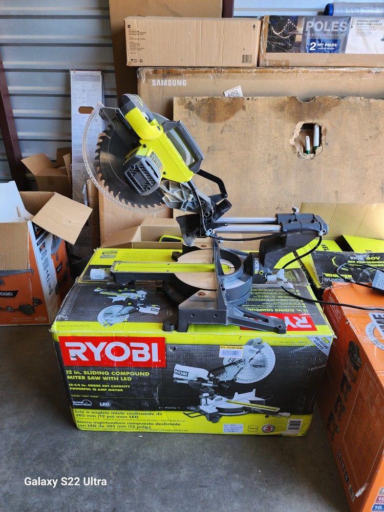 RYOBI 15 Amp 12 in. Corded Sliding
Compound Miter Saw with LED Cutline Indicator