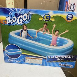 New In Box Blue Rectangular Pool