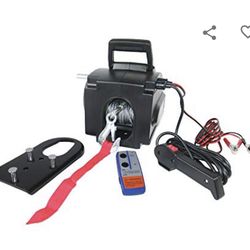 CASTOOL Electric Cable ATV/UTV Winch 12 Volt Motor Cable Boat Portable Winch Cable with Wireless Remote 7500LBS Capacity