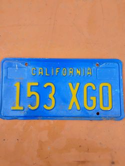 Vintage California License Plate
