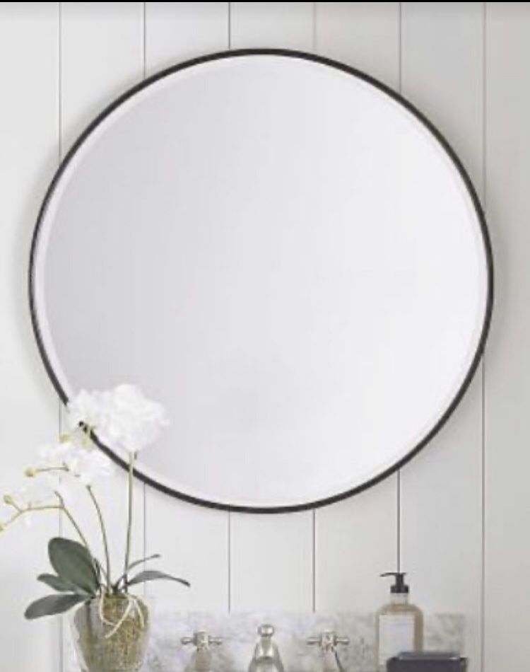 Pottery Barn Vintage Round Mirror 42 “ inches, Warm Bronze. Paid $450. Brand New In Box! Paid $450. Asking $300 FIRM! West Elm, Crate & Barrel