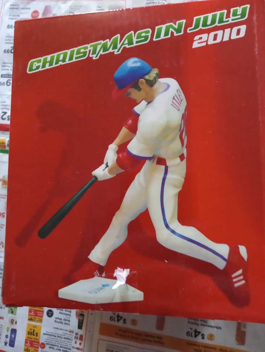 Chase Utley Xmas Action Figures. Three .