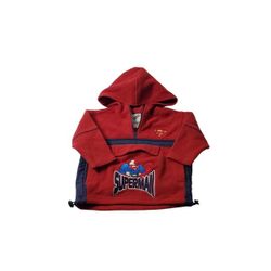 Y2K Superman Embroidered Fleece Jacket *YOUTH 2T*