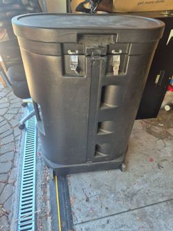Large Black Hard Case on Wheels