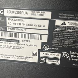 49in LG TV