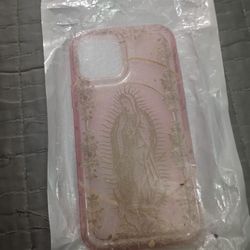 Pink iPhone 12 Case - Virgin Mary - Rosa De Guadalupe